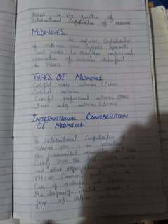Hand written assignment work