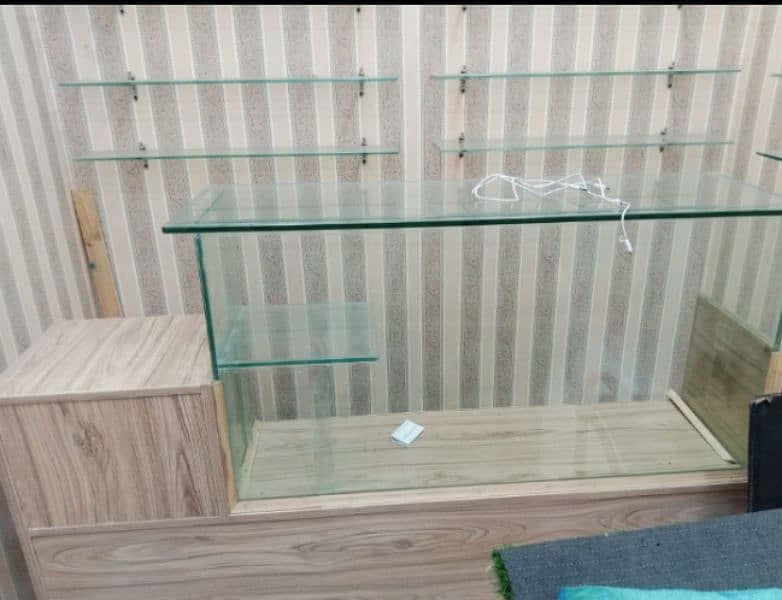2 Counter 25 8mm Glass Shelves  for sale Contact info: 0303-2255520 2