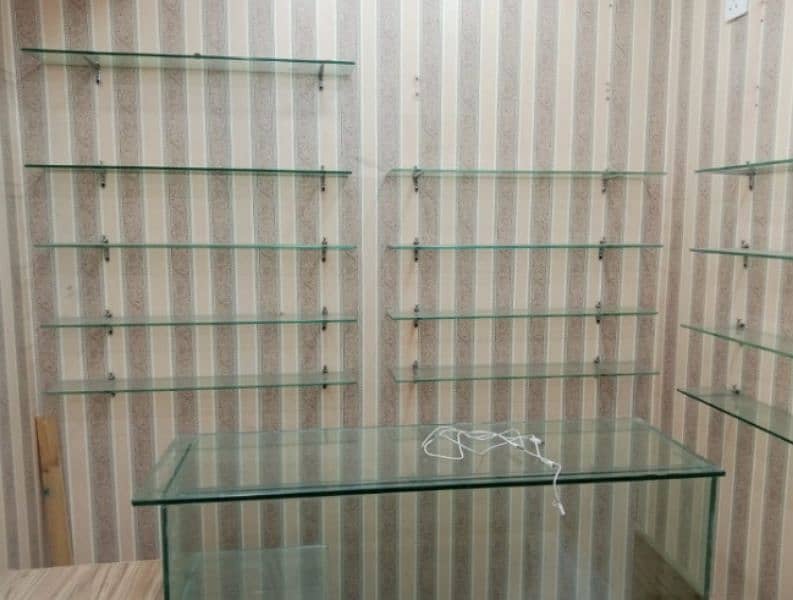 2 Counter 25 8mm Glass Shelves  for sale Contact info: 0303-2255520 3