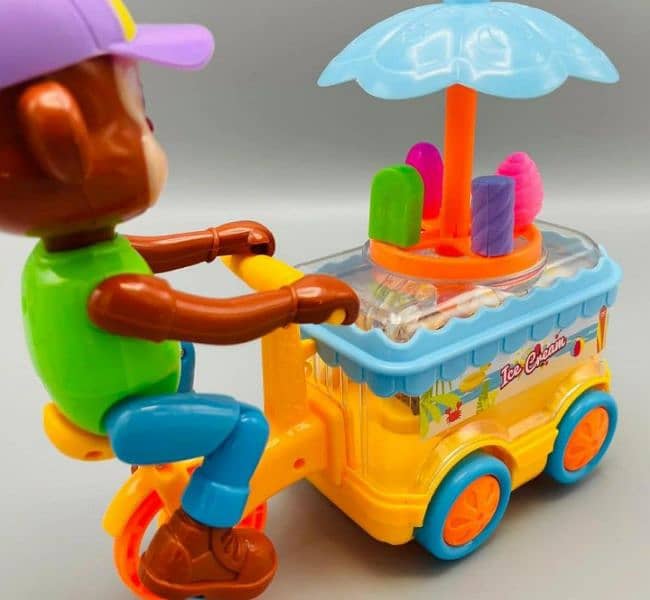 Kid's Monkey Ice Cream Bicycle Toy 1