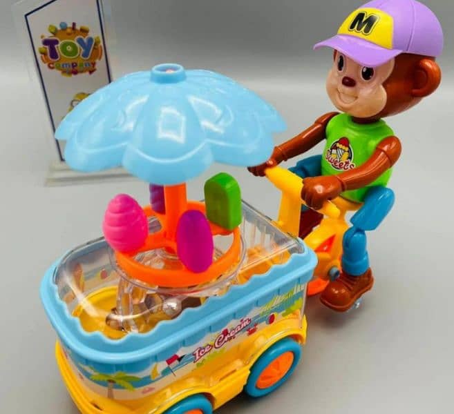 Kid's Monkey Ice Cream Bicycle Toy 2