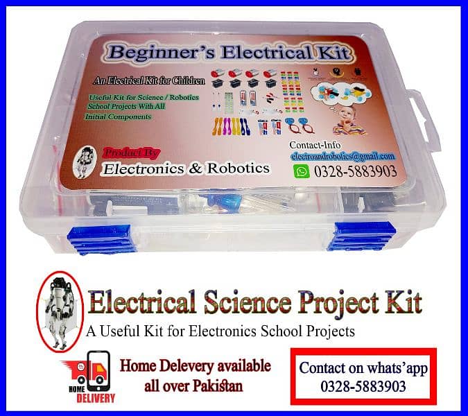 Electrical components kit for science school projects. 0