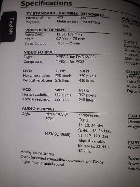 PHILIPS DVD PLAYER DIVX DVP 5140 B WITH USB OPTION AND KARAOKEDD 10