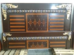 Double bed good wooden03094425689