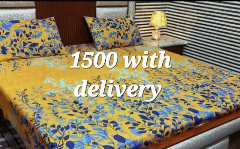 double beds 3 pcs cotton bedsheet set all under 1600 5