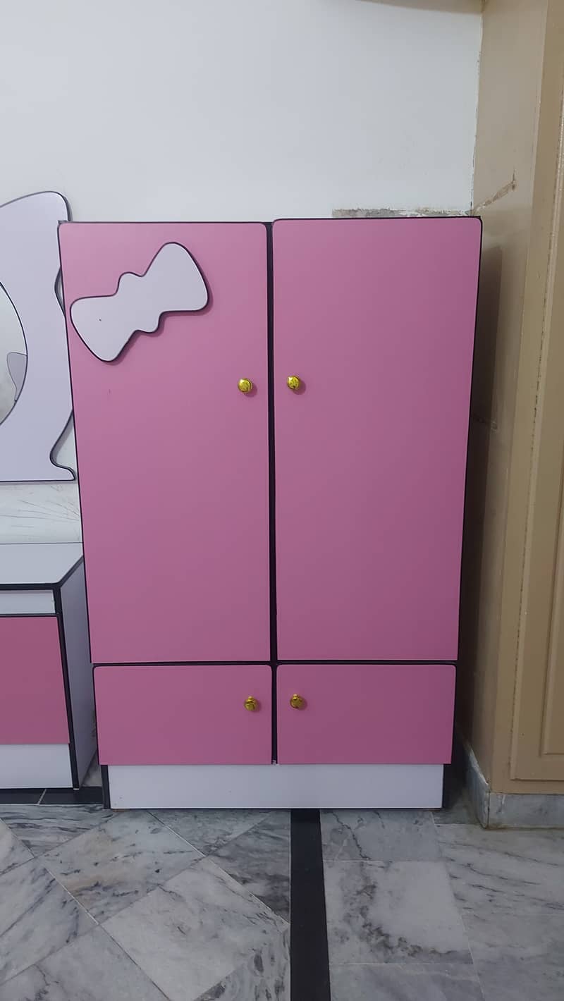 Kid's Bed with Mattress Dressing table and Cupboard For Sale 6