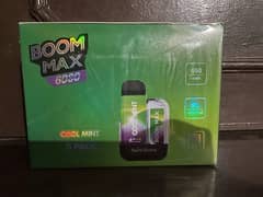 Boom max pod 6000 puffs imported from usa brand new stock available