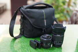 Canon 50mm 1.8stm, Canon 18-55mm image stabilizer with free bag+2 bat. 0