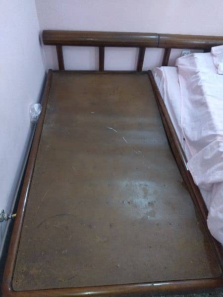 wooden single bed (used) 3