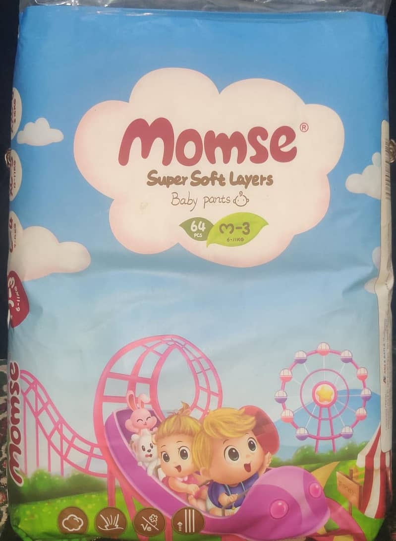 MOMSE AND BONAPAPA PAMPERS/DIAPERS FOR SALE IN LAHORE 7