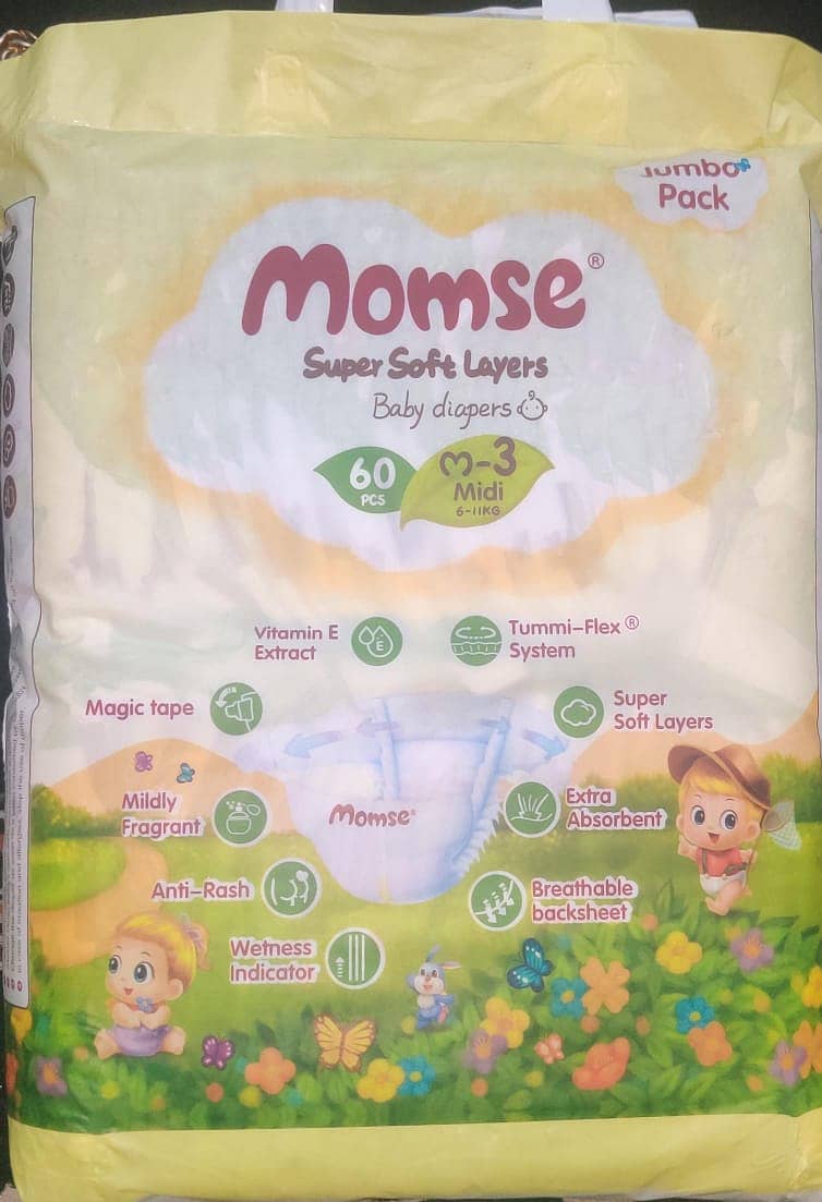MOMSE AND BONAPAPA PAMPERS/DIAPERS FOR SALE IN LAHORE 9