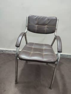 Used Office Chairs, 20 Brown Metallic Chairs for Office, School use