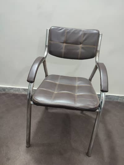 20 Used Office Chairs, Brown Metalic Chirs for Office, School use ...