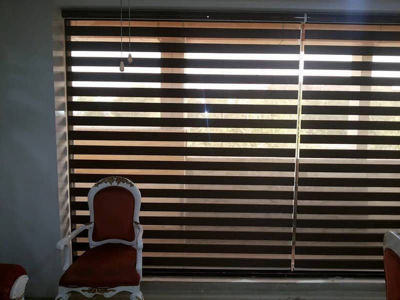 window blinds zebra woooden Blinds decent office and home collection 5