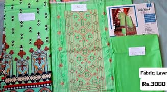 Unstitched Embroidered Lawn Suits