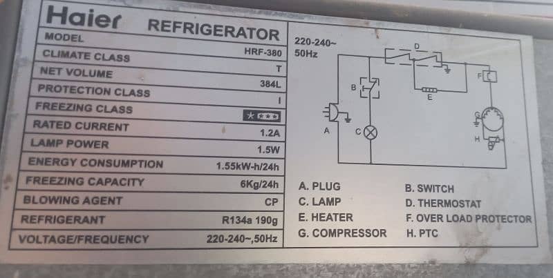 Haier Refrigerator HRF-380 8