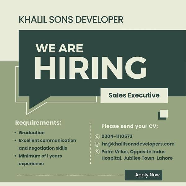 Sales Executive required 0