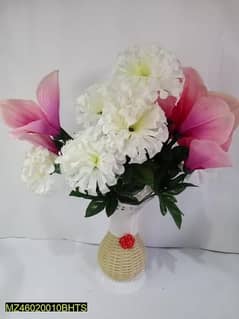 Artificial flowers bunch with pot 0
