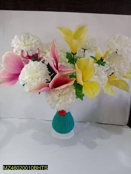 Artificial flowers bunch with pot 3
