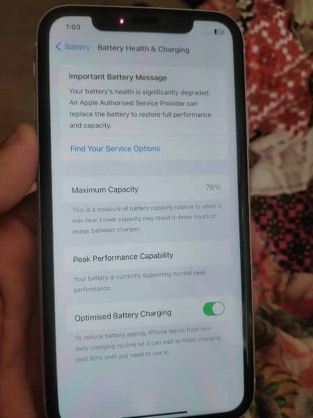 iphone XR new condition battry health 78 1