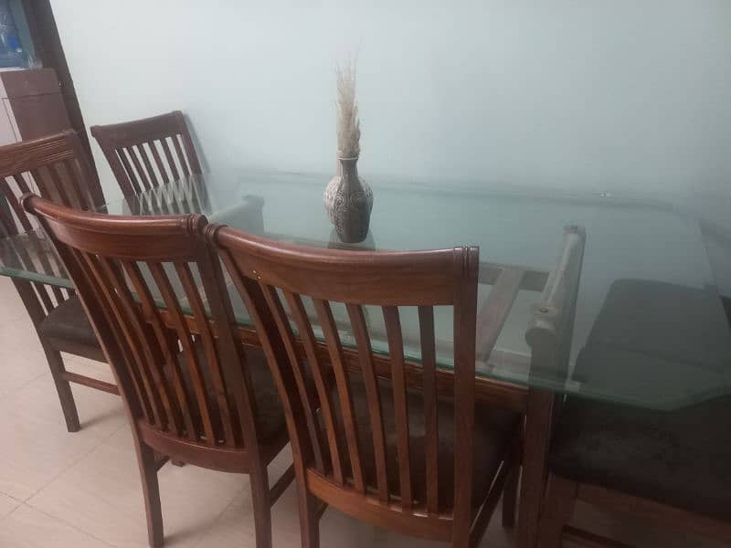 Habit 6 chairs glass dining table on Sale 3