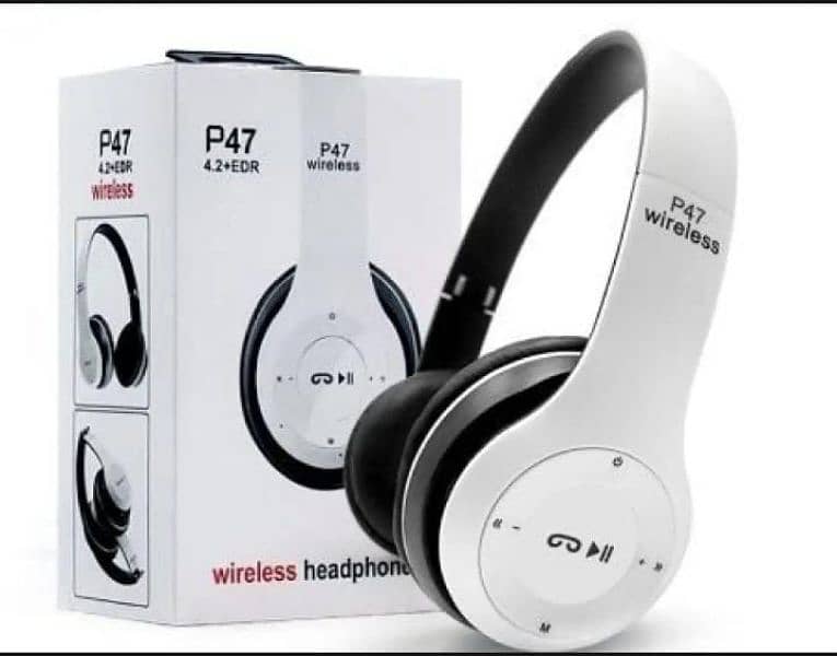 P47 Bluetooth Foldable Headset With Microphone Support 1
