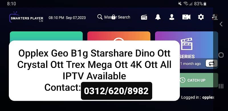 Opplex Dino Mega IPTV Contact: 0312/620/8982 0