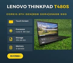 Lenovo Thinkpad T480s i5 8th Gen Laptop