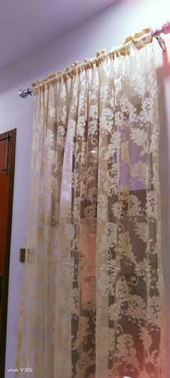 Off White Beautuful design Net Curtain
