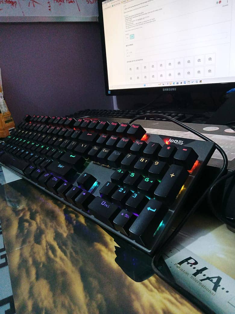 JEDEL KL95 Gaming Mechanical RGB Backlight Wired Keyboard 3