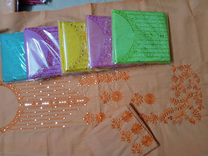 two piece cotton karhai embroidery wholesale03087973820 10