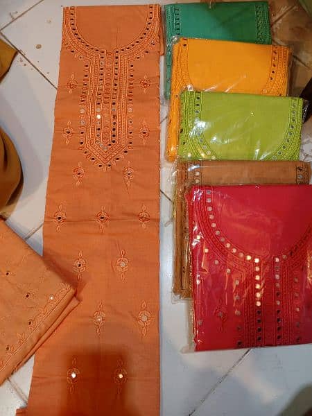 two piece cotton karhai embroidery wholesale03087973820 12