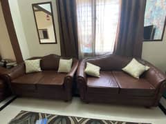 3-2-2 Sofa Set in leather Home used only 8 months