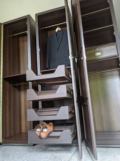 Set of 3 wooden wardrobe 7×2 each almari safe cuboard aparel closet