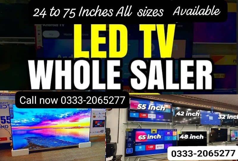 24" to 75" Inch Smart Android Wifi brand new Led tv YouTube 0