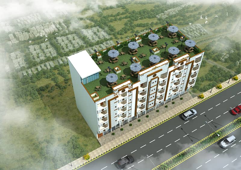 Ultra Luxury Modern Apartment 2 Bed Lounge Main Road Facing At Prime Location Of Surjani Town 2