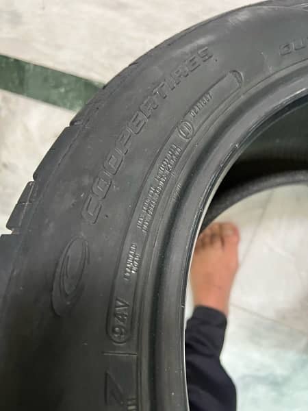 Cooper very less used 17inch tyres 255/15/R17 11