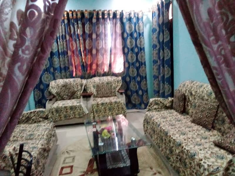Fully Decorated Ground Facing 2 Bed Dd West Open Corner Flat For Sale North Karachi 2