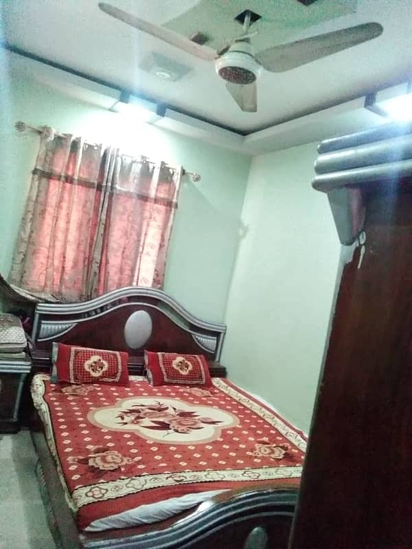 Fully Decorated Ground Facing 2 Bed Dd West Open Corner Flat For Sale North Karachi 7