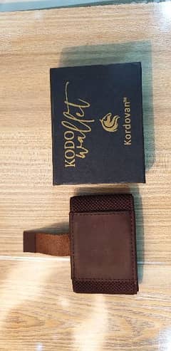 smart wallet pure leather Dark brown