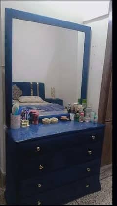 bedset/wooden bed/poshish bed/side table/dressing table