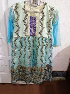 skyblue 3pc embroidered dress 0