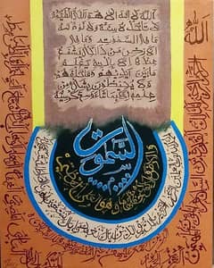 Ayat ul kursi with name of ALLAH's