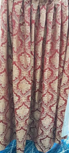 2 Maroon Curtains, with belts