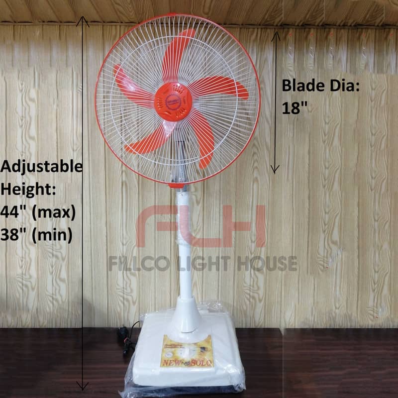 18 Inch Rechargeable Pedestal Fan | Charging Fan 0