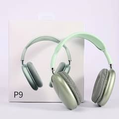 p9 wireless green color headphones 0