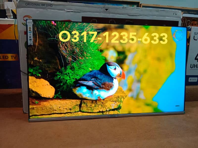 65" 4k Samsung Smart led tv UHD Bezel'less Crystal Glass voice control 0