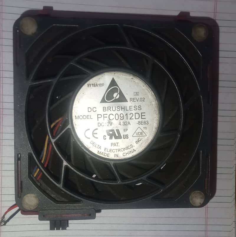 12 VDC Brushless Double Fan with Full Throw 0