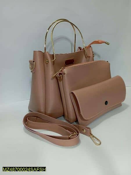 3 Pcs leather plain shoulder bag 1