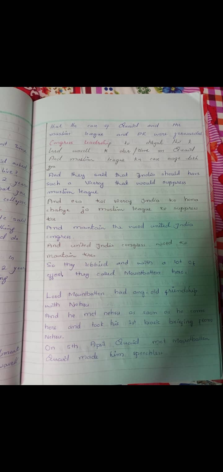 Hand writing assignments work 3